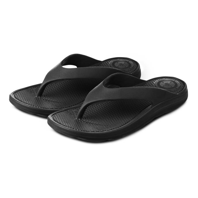 totes® SOLBOUNCE Ladies Toe Post Black Extra Image 1